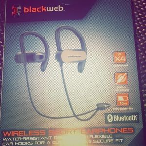BLACK WEB BLUETOOTH EARBUDS